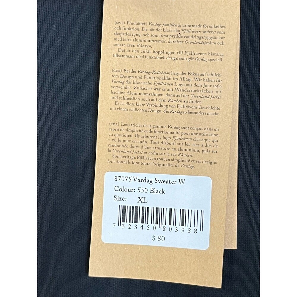 Fjällräven Vardag Women’s Sweatshirt XL Navy Logo Outdoor Cozy Comfy Winter - Picture 11 of 11